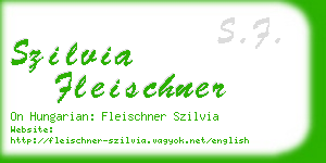 szilvia fleischner business card